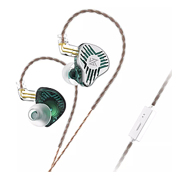 Дротові динамічні навушники KZ EDS з мікрофоном Cyan