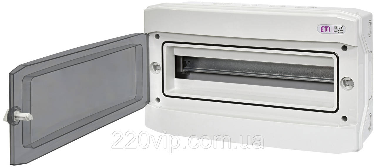 Щит модульний ECH 18PT (18 мод.нар.ісп.IP65) ETI, зовнішній 1100350, розподільний бокс, фото 1