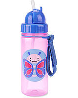 Легка пляшка, поїльник із трубочкою Skip Hop Zoo Straw Bottle, Butterfly! США.