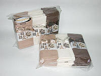 Вафельные хлопковые полотенца bayalli 45х65см для кухни разноцветные с вышывкой 3шт бежевые оттенки