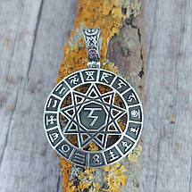 Свароже Коло, Чертог Перуна Орла кулон оберіг амулет талісман срібло 925, золото 585/750, фото 5