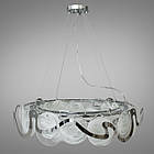 Сучасна люстра зі скляними елементами на 10 ламп E14 колір каркасу хром D-29148-800 HR, фото 3