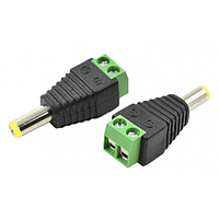 Роз'єм для підключення живлення DC-M (D 5,5x2,1мм) з клемами під кабель (Yellow Plug)