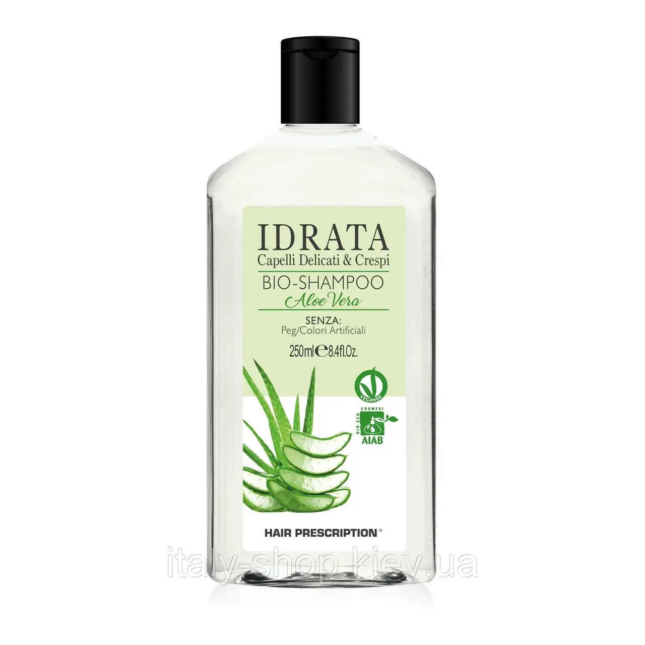 Органічний зволожуючий шампунь із алое віра Bio Shampoo Aloe Vera, 250 мл Італія