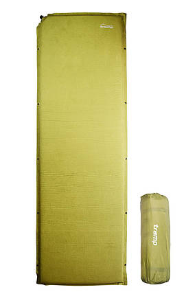 Килимок самонадувний Tramp Comfort з можливістю зістібання олива 195x58x3см, фото 3