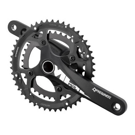 Комплект шатунів PROWHEEL MPL-751-TT (9S) 175mm, 48/36/26T black, фото 1
