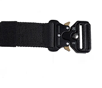 Тактичний ремінь ЗСУ із металевою пряжкою кобра для повсякденного носіння, чорний, SL3