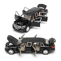 Машинка лимузин Mercedes Maybach S600 Pullman игрушка детская металлическая моделька 21 см Черный (59580)