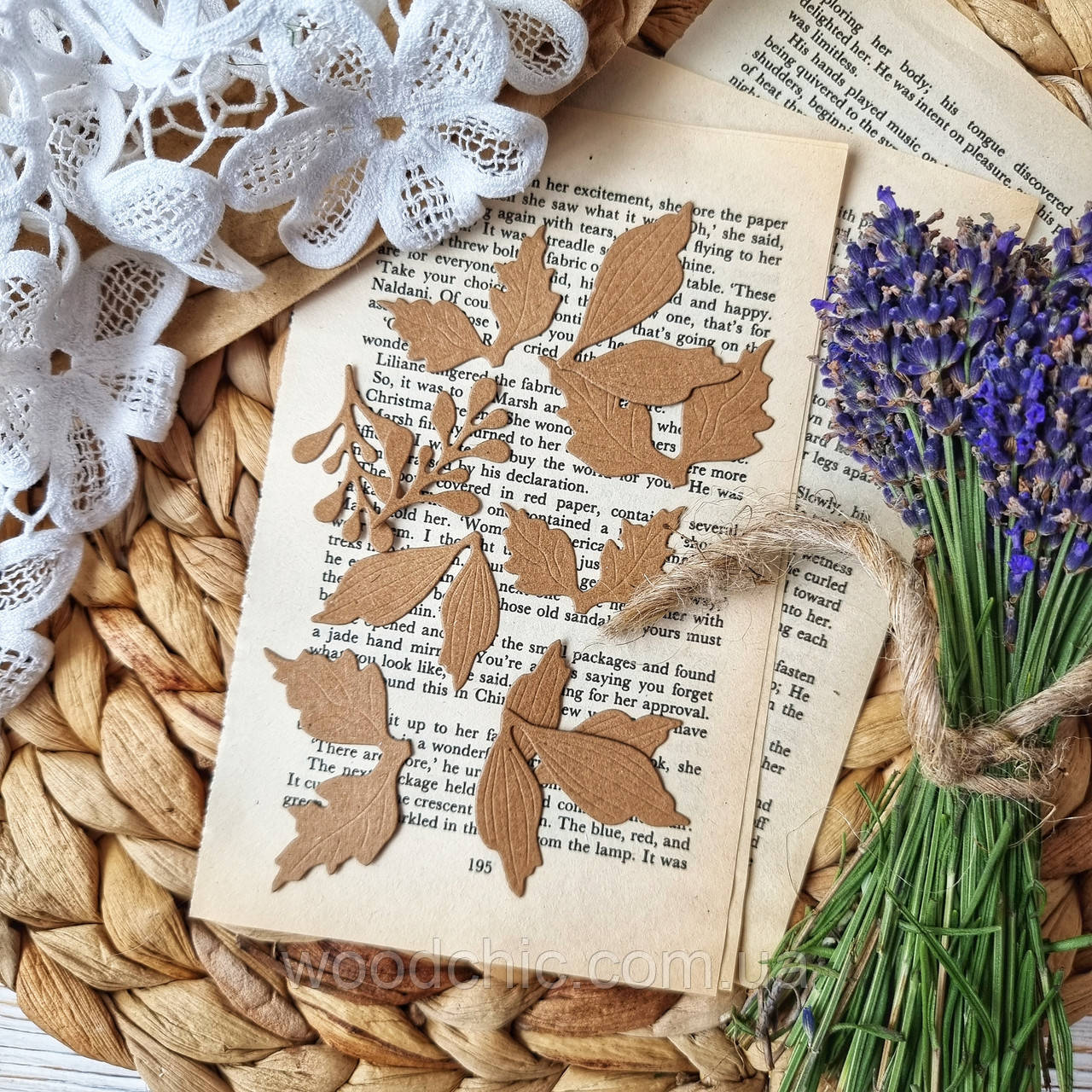 Вирубка Набір Різдвяні гілочки крафт, фото 1