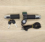 Ручка газу для електротранспорту з замком запалювання й вольтратом 12-96 вольтів, фото 3
