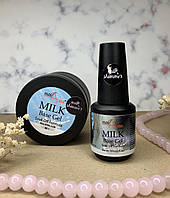 Молочная база для гель-лака с шиммером NailApex Milk Base Shimmer, 15 мл