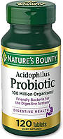 Natures Bounty, Acidophilus Probiotic 100 million (120 таб.), пробиотики