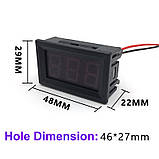 Вольтметр в корпусі 4.5-30, червоний, фото 3
