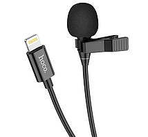 Мікрофон петличний HOCO Lightning Lavalier microphone L14, 2 м, чорний