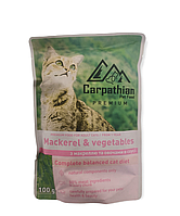 Влажный корм Carpathian Pet Food 100г скумбрия с овощами в соусе для котов