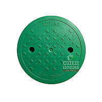 Зеленая крышка для подземного пластикового бокса Irritec Large, диаметр 24,9 см. (Крышка для колодца)
