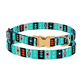 Нашийник для собак Urban TM BronzeDog нейлоновий Інки обхват шиї 18-30 см ширина 10мм