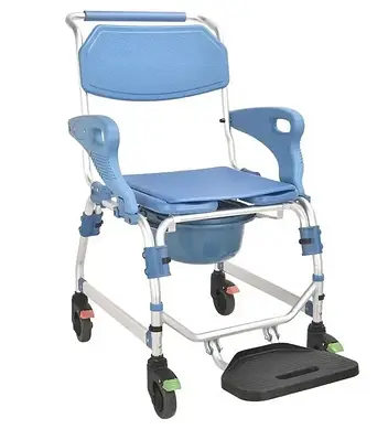 Мультифункціональний візок для інвалідів з туалетом MIRID KDB-698А. Крісло для душу та туалету.