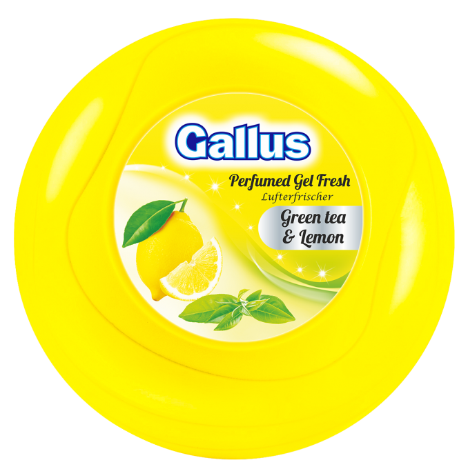 Парфумований освіжувач повітря в гелі Gallus Green tea & Lemon 150 g. (Зелений чай і лимон)