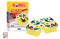 Губки для миття посуду Bonus+ Magical sponge scourer 1 упаковка / 2 шт