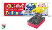 Губки для миття посуду BONUS Brilliant Sponge scourer 1 упаковка / 10 шт