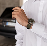 Класичний чоловічий механічний годинник з автопідзаводом на шкіряному ремінці з японським механізмом, фото 5