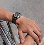 Класичний чоловічий механічний годинник з автопідзаводом на шкіряному ремінці з японським механізмом, фото 8