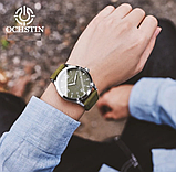 Класичний чоловічий механічний годинник з автопідзаводом на шкіряному ремінці з японським механізмом, фото 2