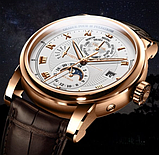 Наручний класичний механічний годинник Lobinni з автопідзаводом з японським механізмом, фото 8