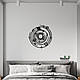 Сучасна картина на стіну в спальню, декоративне панно з дерева "Сонячна Система", стиль лофт 20x20 см, фото 6