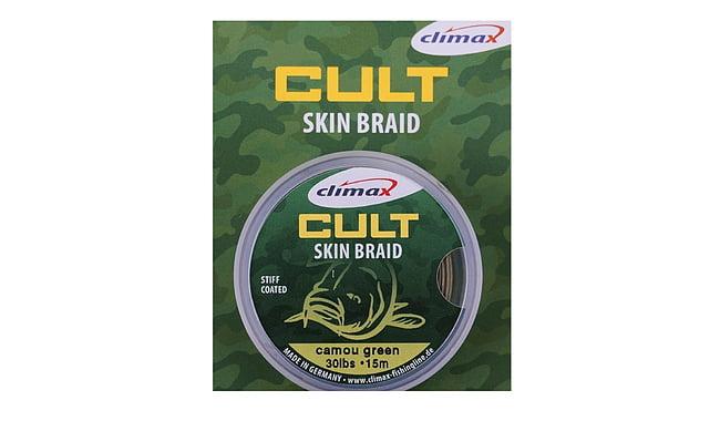 Повідковий матеріал в обплетенні Climax CULT Skin Braid 30lbs 15,0м (camou green, камуфляж зелений)