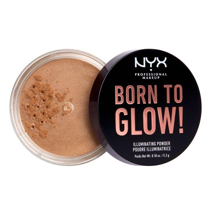 Пудра-хайлайтер для обличчя NYX Cosmetics Born To Glow відтінок Warm Strobe 5,3 г