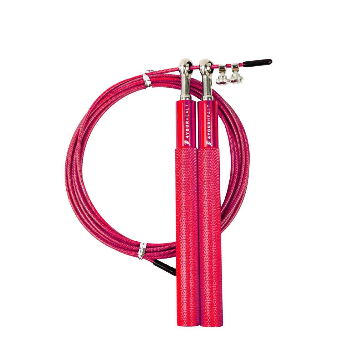 Скакалка швидкісна 4yourhealth Jump Rope Premium 3м металева на підшипниках 0194 Червона, фото 1