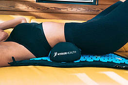 Килимок акупунктурний 4yourhealth Elite Line 1832 з подушкою чорно-блакитний 64*40см