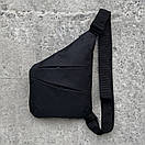 Сумка-месенджер надтонкої конструкції. Колір: чорний, фото 2