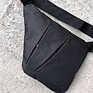 Сумка-месенджер надтонкої конструкції. Колір: чорний, фото 3