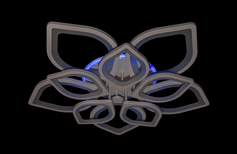 Яскрава стельова люстра 5540/5+5WH LED 3color dimmer, фото 1