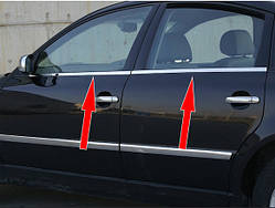 Зовнішня окантовка вікон (4 шт, нерж) Carmos - Турецька сталь для Volkswagen Passat B5 1997-2005 рр