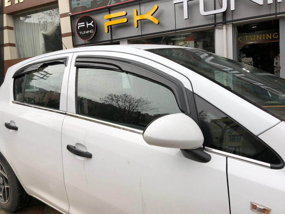 Наружняя окантовка стекол (4 шт, нерж) Carmos - Турецкая сталь для Opel Corsa D 2007-2014 гг - фото 1 - id-p672331818