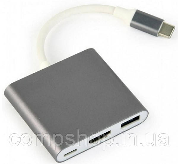 Адаптер Type-C->Multi Cablexpert HDMI/USB/Type-C (A-CM-HDMIF-02-SG) (код 115987)