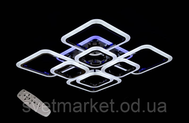 Коричнева стельова світлодіодна люстра 5588/4+4BHR LED 3color dimmer