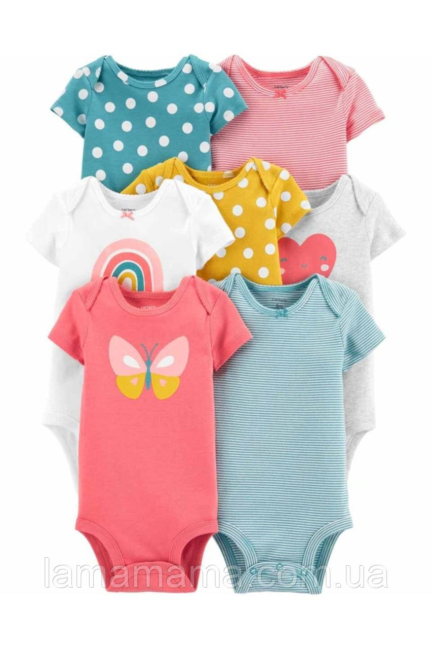 Набір із 7 боді з коротким рукавом для дівчинки Картерс, фото 1