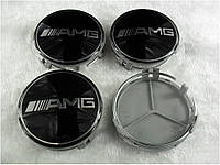 Заглушки колпачки литых дисков Mercedes AMG чёрный