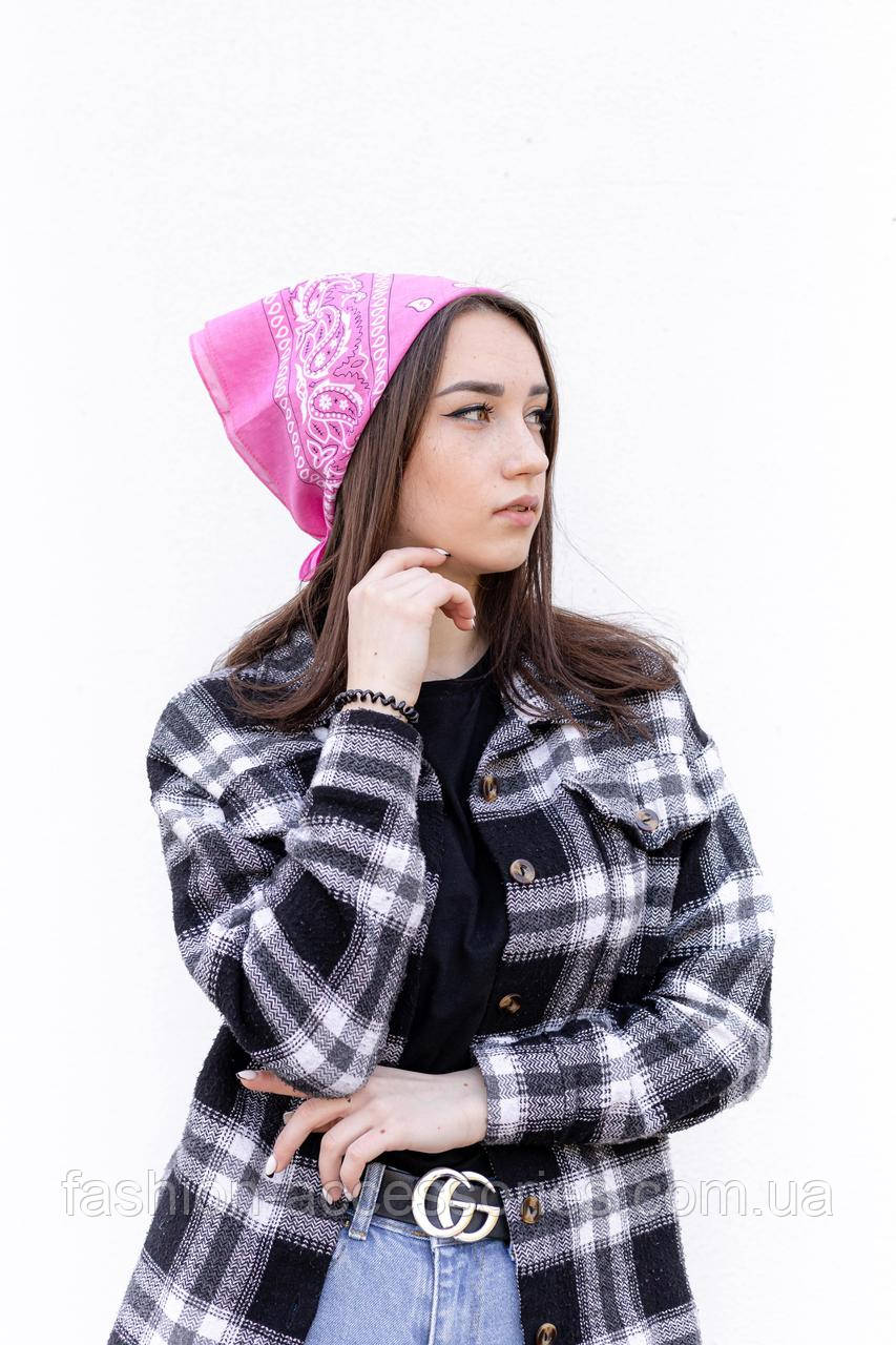 Бандана Женская на Голову и Шею Классическая Красивая Из Хлопка с ...