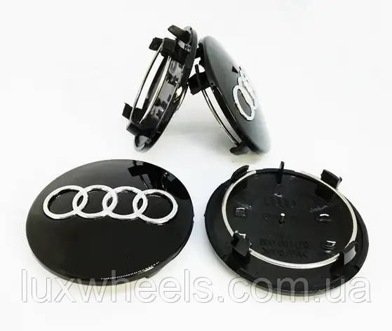Ковпачок на диски Audi А3, А4, А6, А8, RS4 (68/56) 8d0601170 чорний 1 шт.