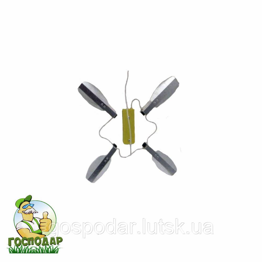 Нагрівальні елементи до побутового інкубатору - лампи з патронами та розсіювачами (комплект 4 шт), фото 1