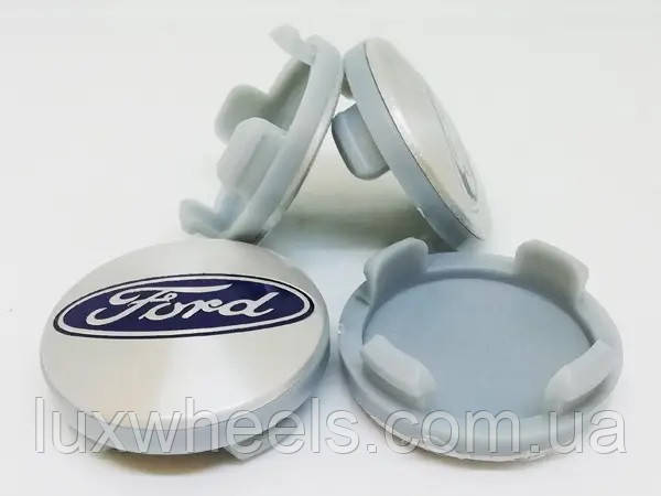 Ковпачок на диски Ford (54/50) синій логотип / Срібний фон 6M211003AAbl 1 шт.