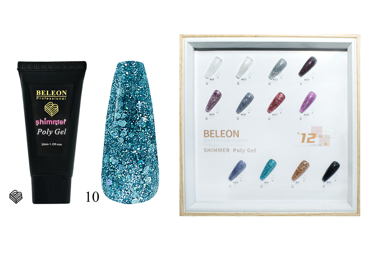 Полігель BELEON Shimmer №10 (бірюза)