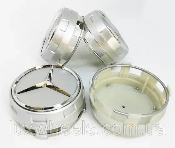 Ковпачок на диски Mercedes AMG (75/70) A0004000900 Срібний 1 шт.