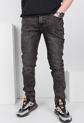 Стильні чоловічі темно-сірі джинси, напівбатал,р 29,30